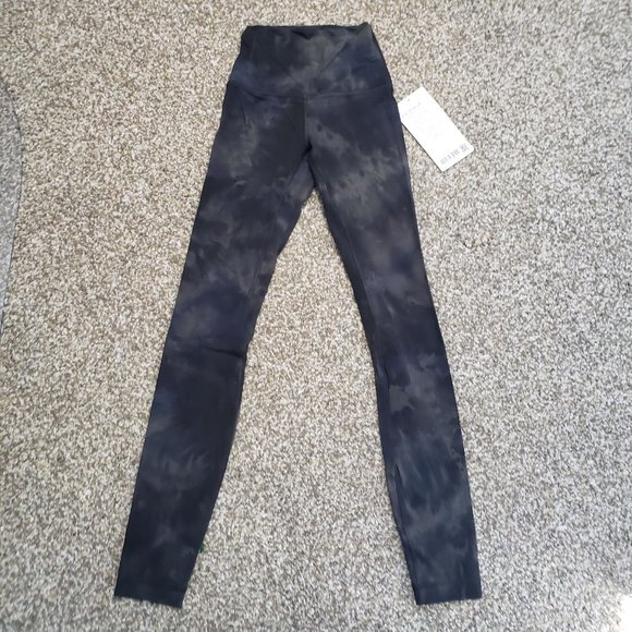 Lululemon Align Hi-Rise Pant 28" - Diamond Dye Graphite Grey Bronze Green - Sz 0